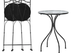 Set bistrot Pieghevole COZZANA Metallo Nero