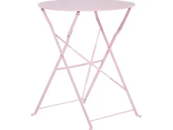 Set bistrot Pieghevole FIORI Metallo Rosa pastello