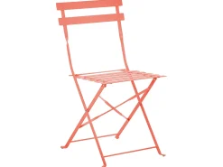 Set bistrot Pieghevole FIORI Metallo Corallo