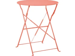 Set bistrot Pieghevole FIORI Metallo Corallo