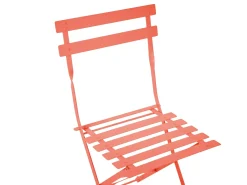 Set bistrot Pieghevole FIORI Metallo Corallo