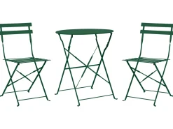 Set bistrot Pieghevole FIORI Metallo Verde scuro