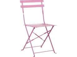 Set bistrot Pieghevole FIORI Metallo Rosa