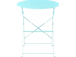 Set bistrot Pieghevole FIORI Metallo Turchese