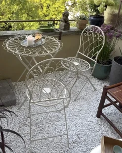 Set bistrot Pieghevole STIFFE Metallo Bianco