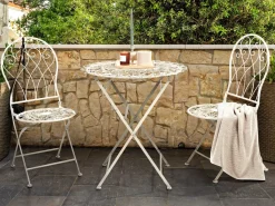 Set bistrot Pieghevole STIFFE Metallo Bianco