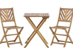 Set bistrot Pieghevole TERNI Legno d'acacia Marrone