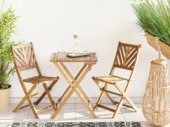 Set bistrot Pieghevole TERNI Legno d'acacia Marrone