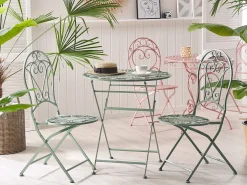 Set bistrot Pieghevole TRENTO Metallo Verde chiaro