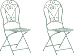 Set bistrot Pieghevole TRENTO Metallo Verde chiaro