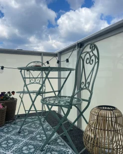 Set bistrot Pieghevole TRENTO Metallo Verde chiaro