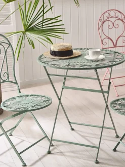 Set bistrot Pieghevole TRENTO Metallo Verde chiaro