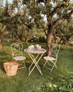 Set bistrot Pieghevole TRIESTE Metallo Beige chiaro