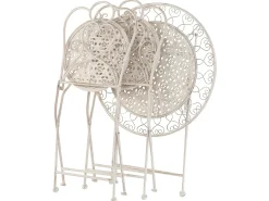 Set bistrot Pieghevole TRIESTE Metallo Beige chiaro