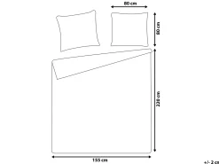 Set Copripiumino BALLARD Raso di Cotone 155 x 220 cm Blu