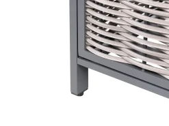Set cucina da esterno 4 elementi con lavello MIRADOR Rattan sintetico (PE) Grigio