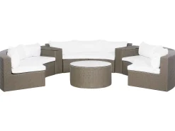 Set da giardino con tavolo 9 posti SEVERO Rattan sintetico (PE) Marrone