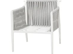 Set da giardino con tavolo 4 posti LATINA Metallo Grigio