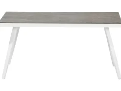 Set da giardino con tavolo 4 posti LATINA Metallo Grigio