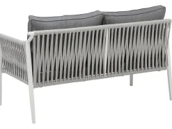 Set da giardino con tavolo 4 posti LATINA Metallo Grigio