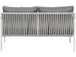 Set da giardino con tavolo 4 posti LATINA Metallo Grigio