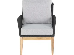 Set da giardino con tavolo 4 posti MERANO Legno d'acacia Grigio