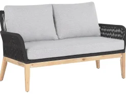 Set da giardino con tavolo 4 posti MERANO Legno d'acacia Grigio