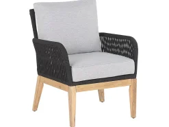 Set da giardino con tavolo 4 posti MERANO Legno d'acacia Grigio