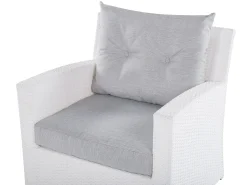 Set da giardino con tavolo 4 posti MARINO Rattan sintetico (PE) Bianco