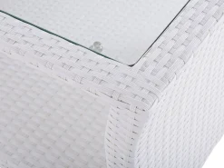 Set da giardino con tavolo 4 posti MARINO Rattan sintetico (PE) Bianco