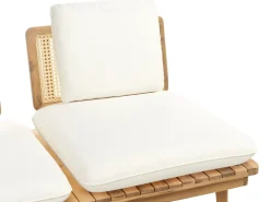 Set da giardino con tavolo 4 posti ACCADIA Legno di acacia certificato Beige chiaro
