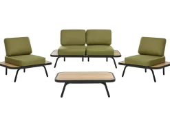 Set da giardino con tavolo 4 posti MINOZZO Legno di acacia certificato Verde oliva
