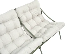 Set da giardino con tavolo 4 posti MOLVENO Metallo Beige/Verde