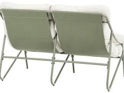 Set da giardino con tavolo 4 posti MOLVENO Metallo Beige/Verde