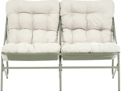 Set da giardino con tavolo 4 posti MOLVENO Metallo Beige/Verde