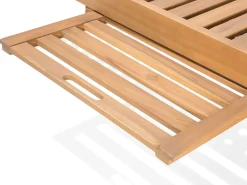 Set da pranzo da giardino con lettini 8 posti CESANA Legno d'acacia Marrone chiaro