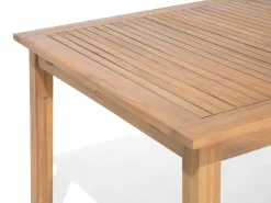 Set da pranzo da giardino con lettini 8 posti CESANA Legno d'acacia Marrone chiaro