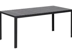 Set da pranzo da giardino con panche 6 posti NARDO Nero