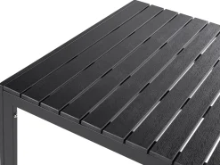 Set da pranzo da giardino con panche 6 posti NARDO Nero