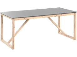 Set da pranzo da giardino con panche NOTTERI Cemento Grigio