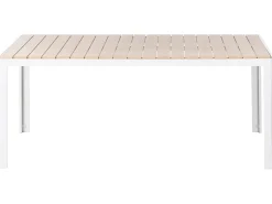 Set da pranzo da giardino con panche 6 posti COMO Beige