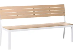 Set da pranzo da giardino con panche 6 posti COMO Beige
