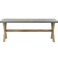Set da pranzo da giardino con sgabelli 8 posti OLBIA Cemento Grigio