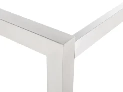 Set da pranzo da giardino 6 posti GROSSETO Piastra tripla Granito Lucido Grigio/Beige