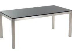 Set da pranzo da giardino 6 posti GROSSETO Granito Lucido Nero/Beige