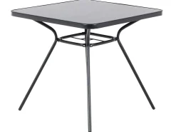 Set da pranzo da giardino 4 posti LIVO Metallo Nero