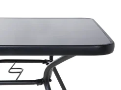 Set da pranzo da giardino 4 posti LIVO Metallo Nero