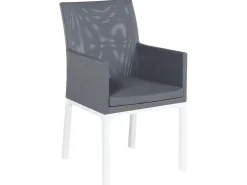 Set da pranzo da giardino 6 posti BACOLI con cuscini Metallo Grigio