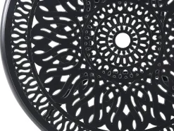 Set da pranzo da giardino 4 posti ANCONA con cuscini Metallo Nero