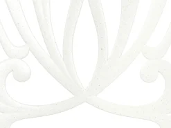 Set da pranzo da giardino 4 posti ANCONA con cuscini Metallo Bianco sporco